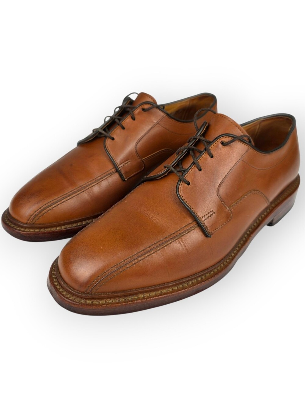 Allen Edmonds Hillcrest 5954 Men's 8 D Brown Leather Derby Dress Shoes